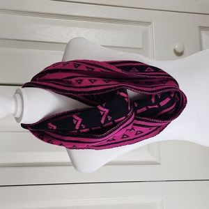 Beautiful pink and black infinity scarf
